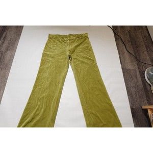 BCBG green velvet flare pants size Large